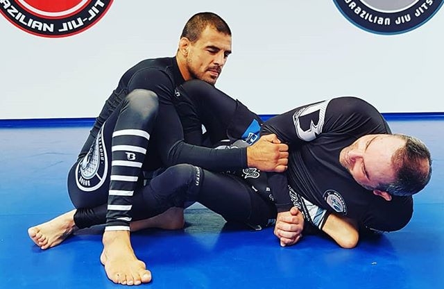 Wim Deputter doing specific leglock training with Steven Royakkers offensive defense the mirroring principle